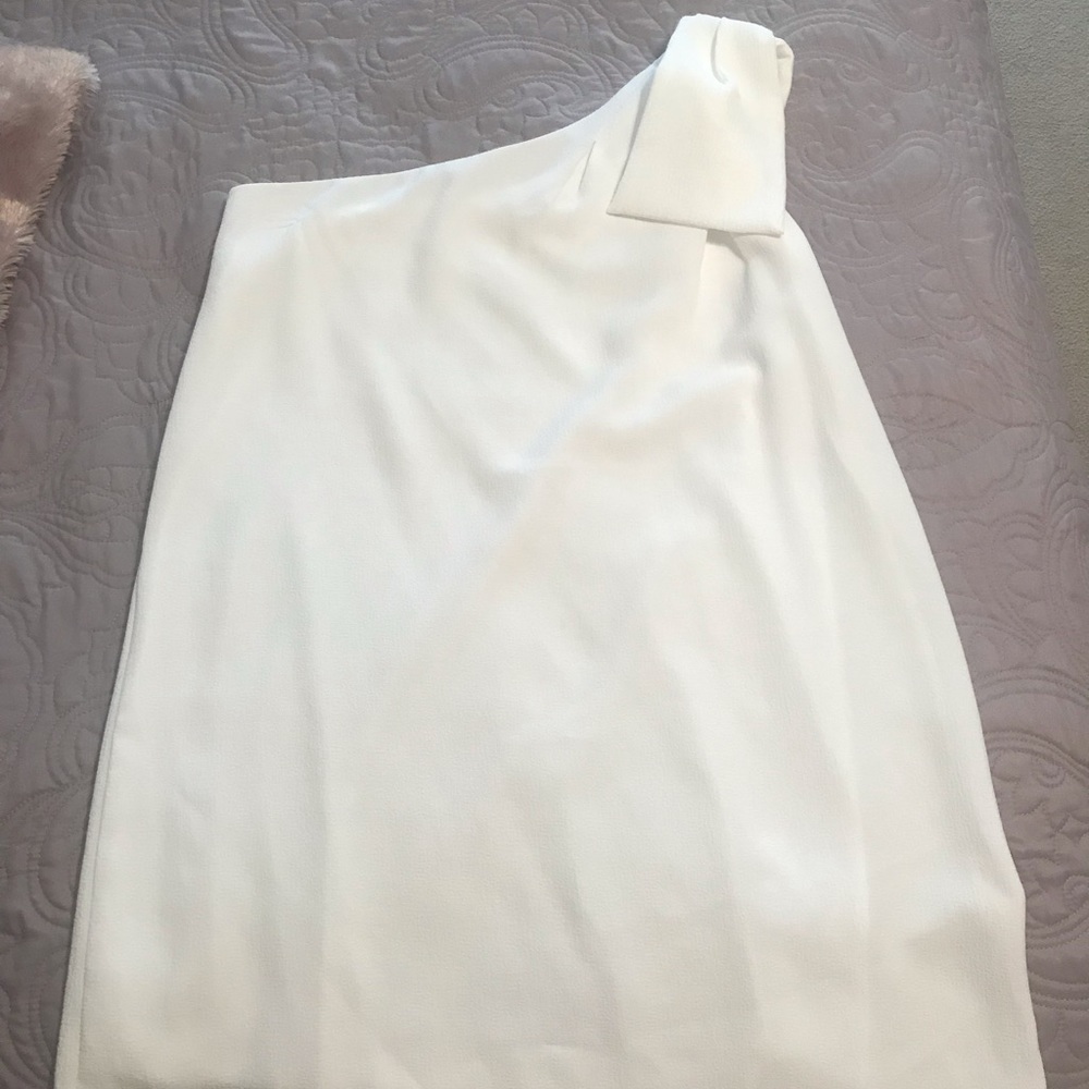 White one shoulder dress